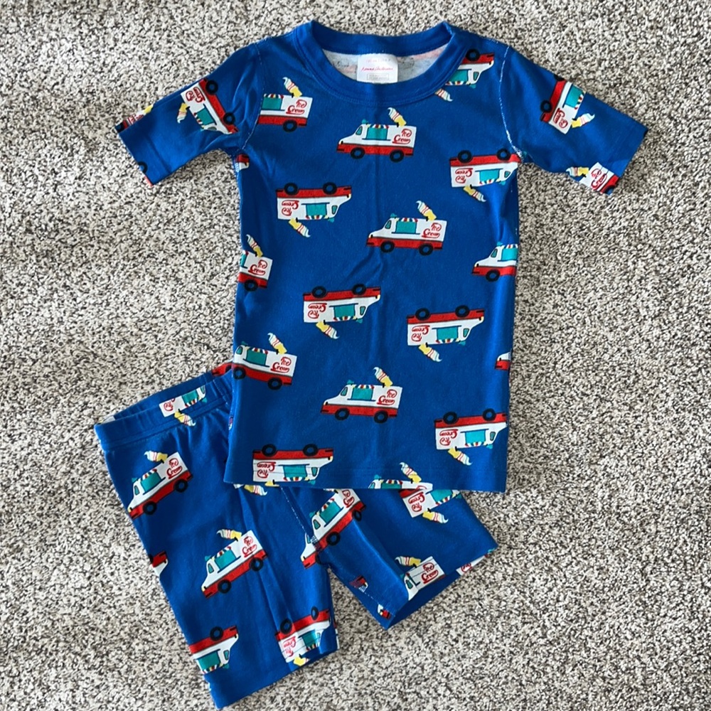 Hanna Andersson boys’ 120cm/6-7 ice cream truck short johns